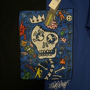 Graphic Skull Shirt - Black and Blue